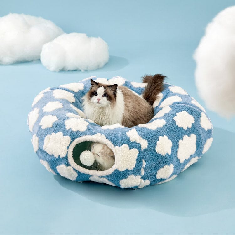Chic 2-In-1 Cat Tunnel Bed