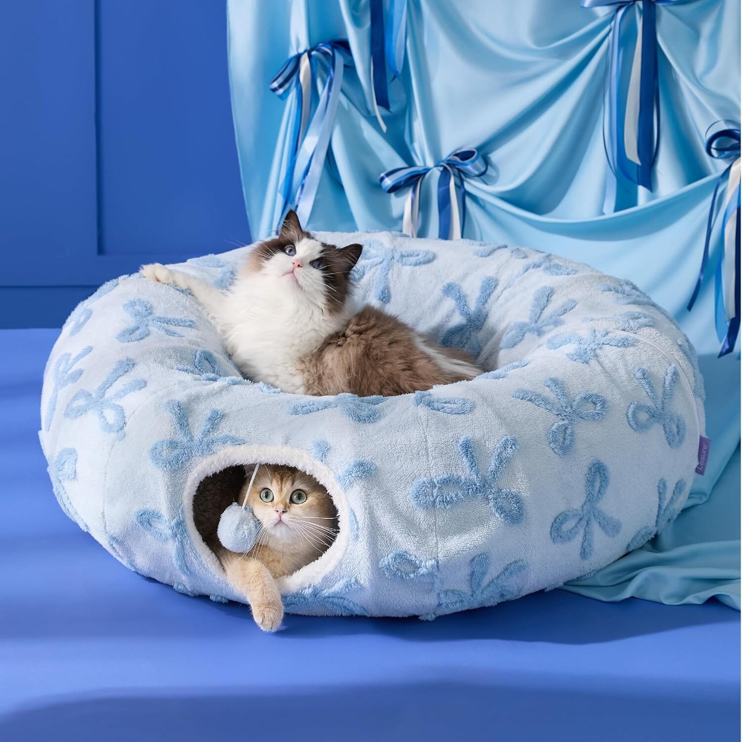 Chic 2-In-1 Cat Tunnel Bed