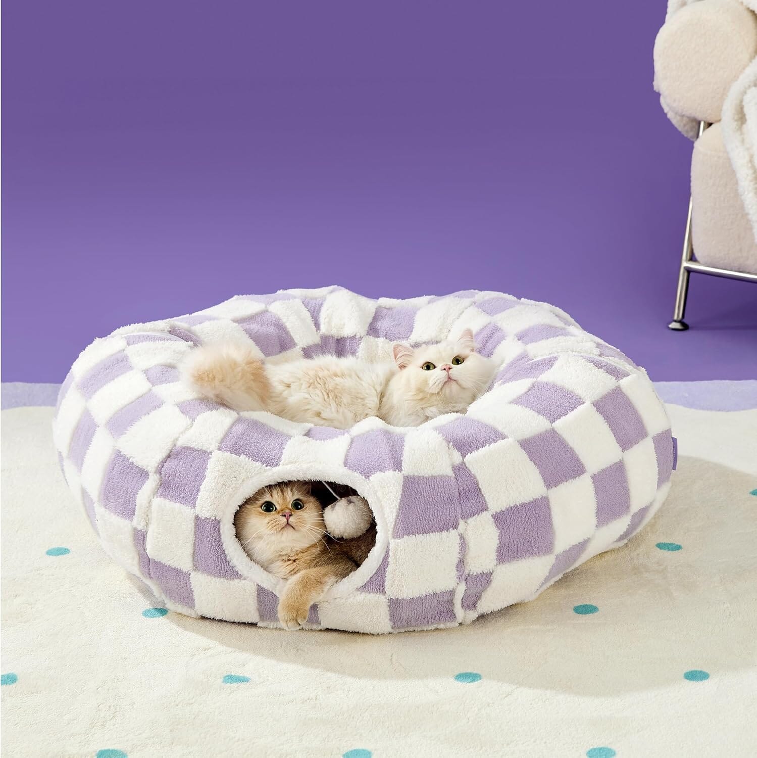 Chic 2-In-1 Cat Tunnel Bed