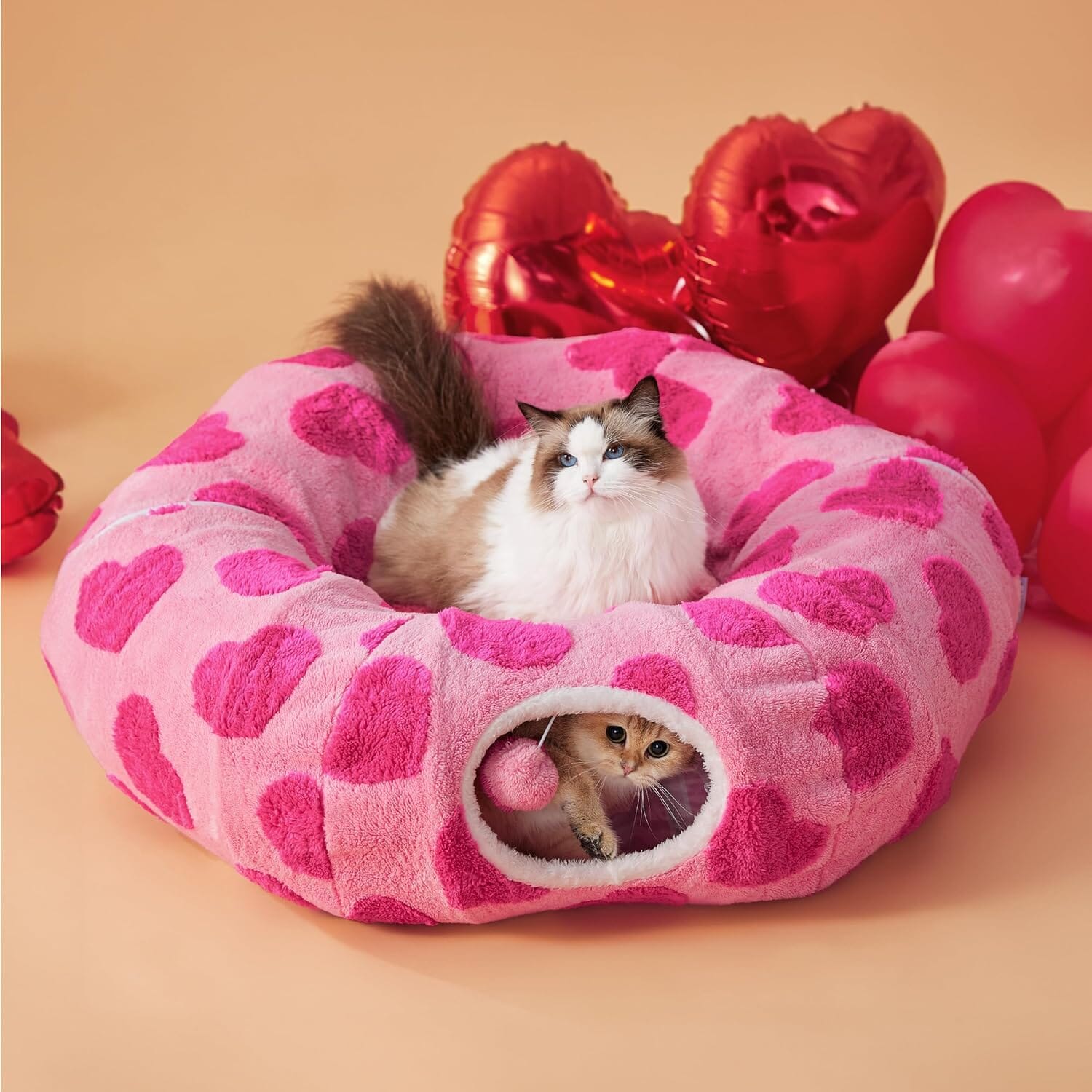 Chic 2-In-1 Cat Tunnel Bed