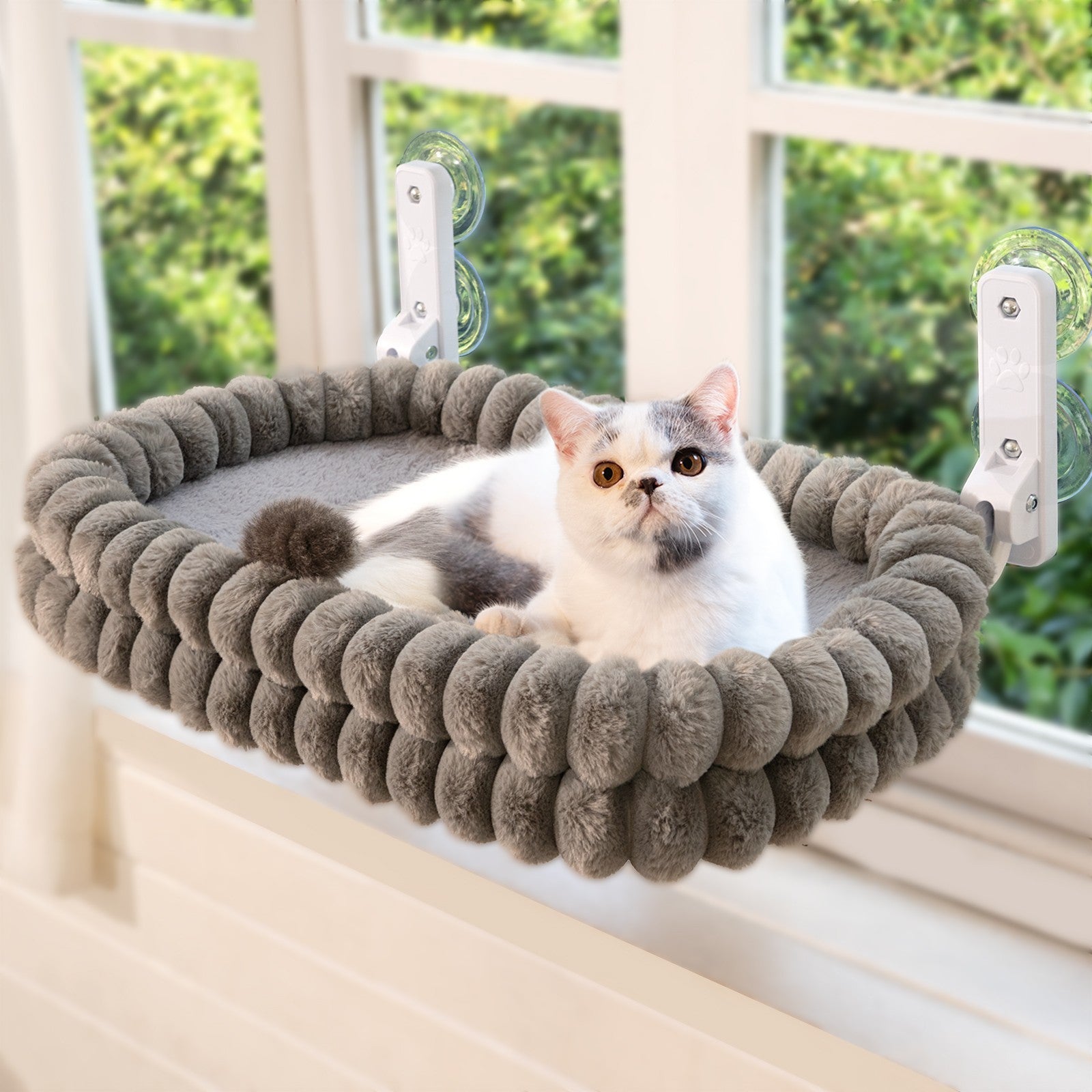 Cat Window Perch 23x15 in Grey