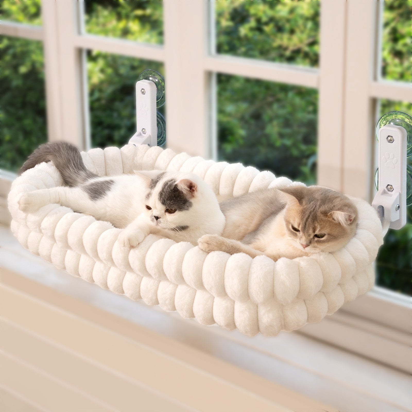 Cat Window Perch 27x15 in White